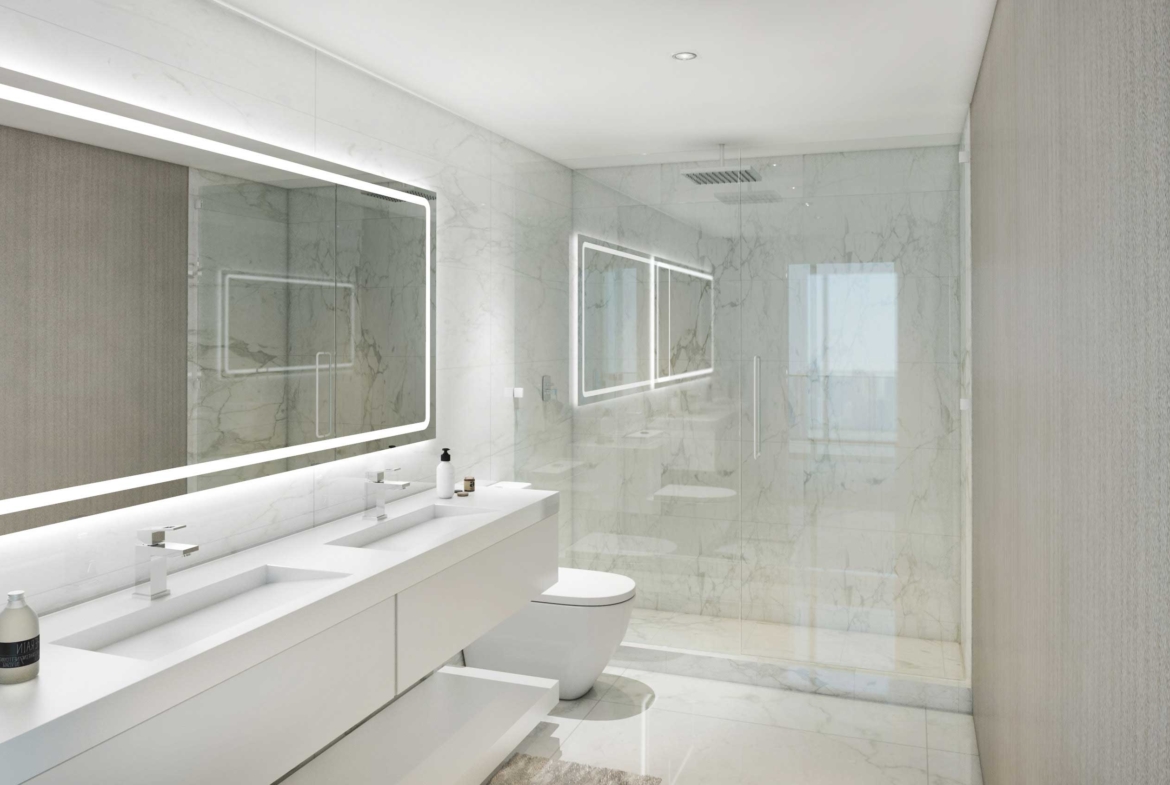 bathroom in florida hallandale apartment to buy